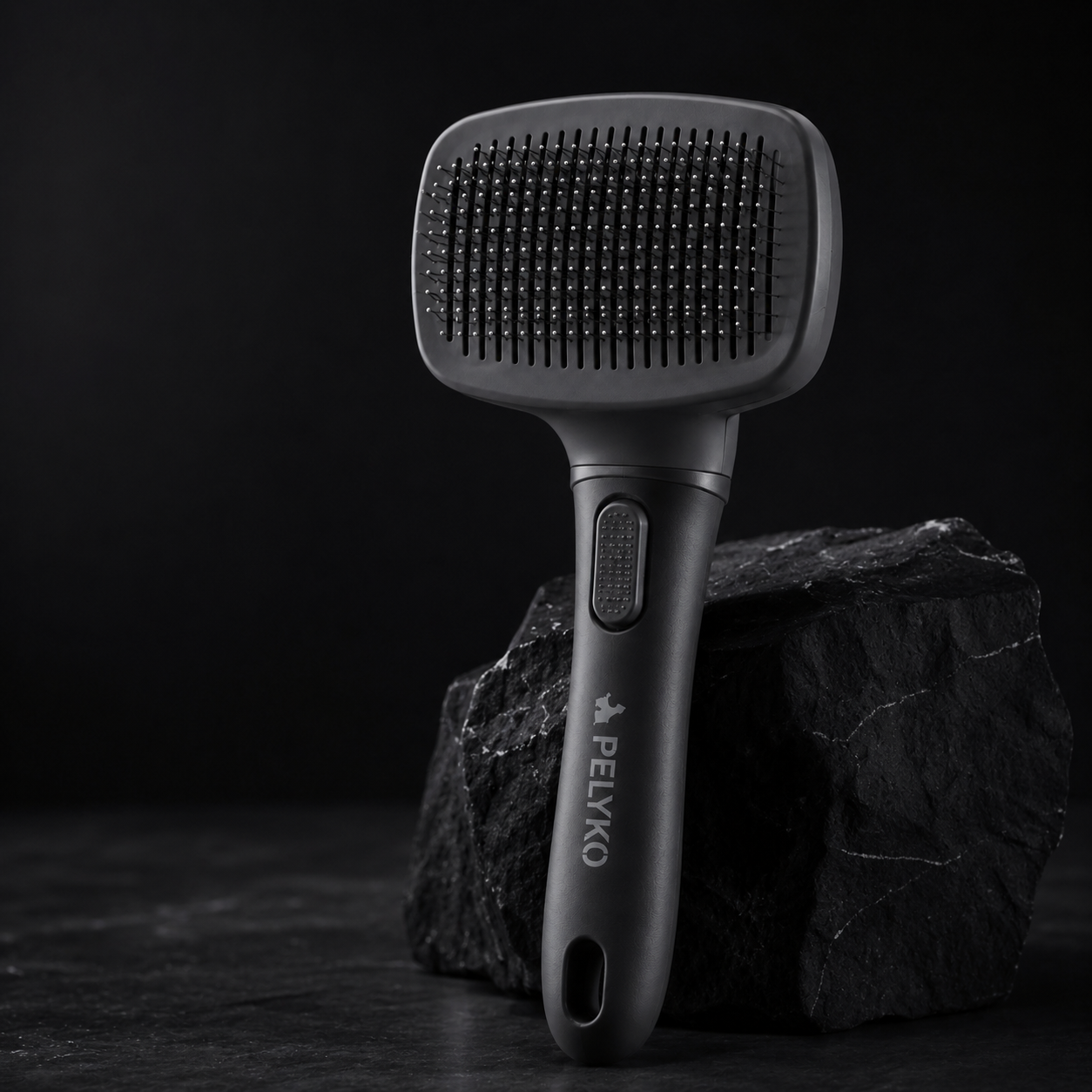 Brosse autonettoyante PELYKO - présentation premium sombre