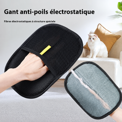 Gant anti-poils électrostatique PELYKO — texte français